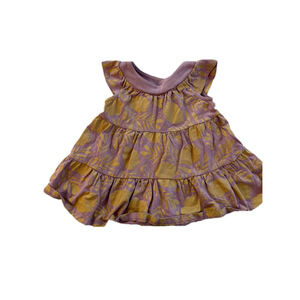 Girl Tea Collection Dress 6-9 Months Purple Gold